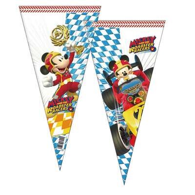 Pack 6 conos de la licencia oficial Mickey, superpilotos, producto de plastico, dimensiones 20x40 cms