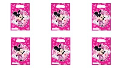 Paquete de 6 party bag 16x23 cm Disney Minnie Mouse, bolsa para chuches