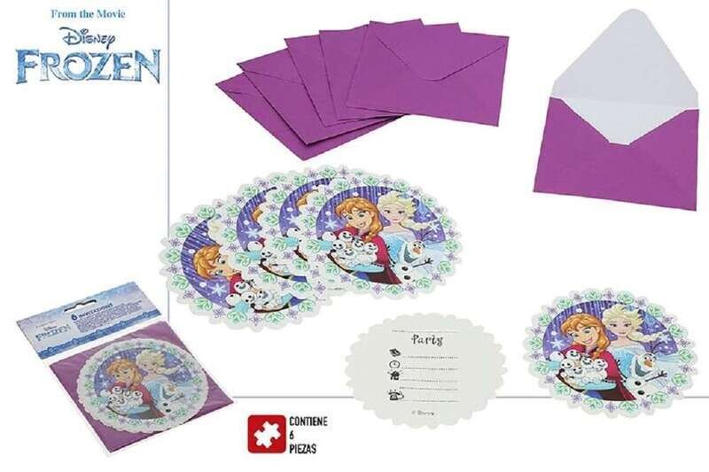 pack 6 invitaciones  frozen