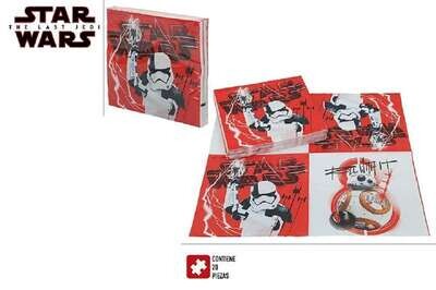 Pack de 20 servilletas de papel para fiestas de cumpleaños, Star Wars rojas
