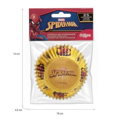 Blister 25 capsulas cupcakes Spiderman