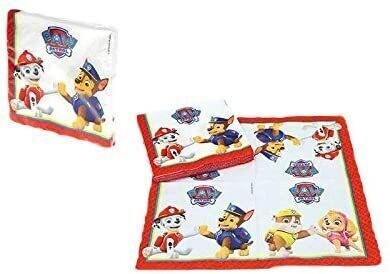 Pack de 16 servilletas de papel para fiestas de cumpleaños,  Patrulla canina