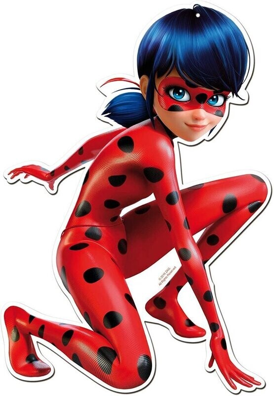 Supersilueta de cartón de la licencia oficial Lady Bug, 91cm, impresion de alta calidad