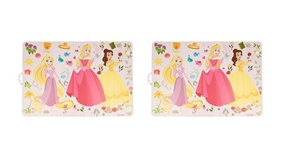 2 manteles individuales Disney Princesas Baby, ideal para proteger la mesa