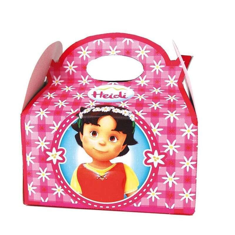 Pack 4 cajas de carton de la licencia Heidi, 16x10x18cms