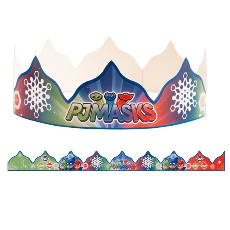 Corona carton Pj Masks, celebraciones de cumpleaños