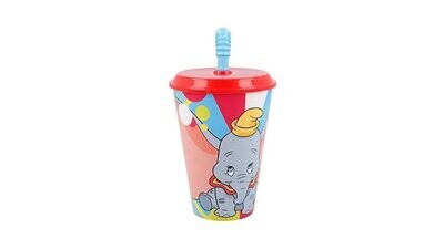 vaso caña reutilizable Dumbo, 430ml, producto de plastico libre de BPA