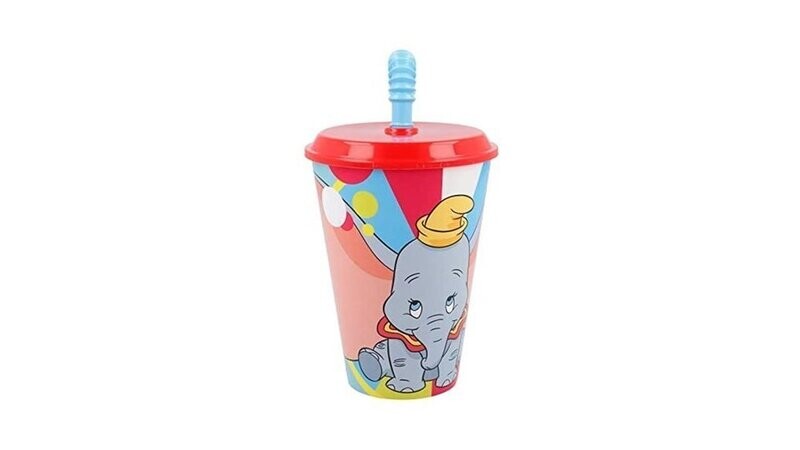 vaso caña reutilizable Dumbo, 430ml, producto de plastico libre de BPA