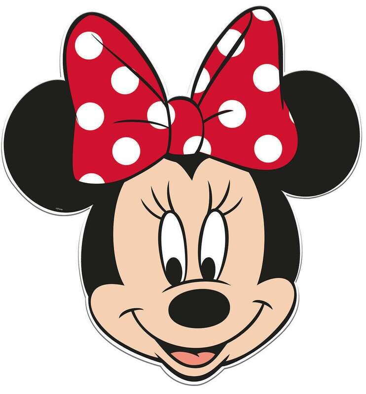 Super silueta de la licencia de disney, Minnie Mouse, dimensiones 72x67cm, producto de carton