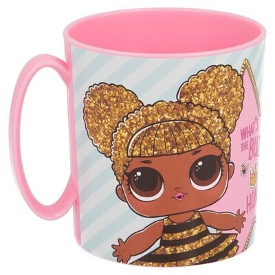 Taza apta para microondas de la licencia oficial Lol surprise, capacidad: 350ml, producto de plastico libre de BPA