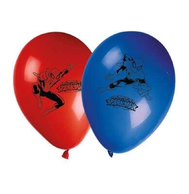 Pack 8 globos Spiderman warriors, ideales para decorar fiestas de cumpleaños