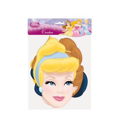 Pack 6 caretas Princesas, producto de cartón con bandas elasticas