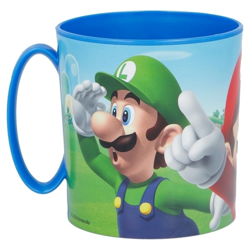 Taza apta para microondas de la licencia oficial Super Mario, capacidad: 265ml, producto de plastico libre de BPA