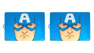 2 manteles individuales Capitán América, ideal para proteger la mesa