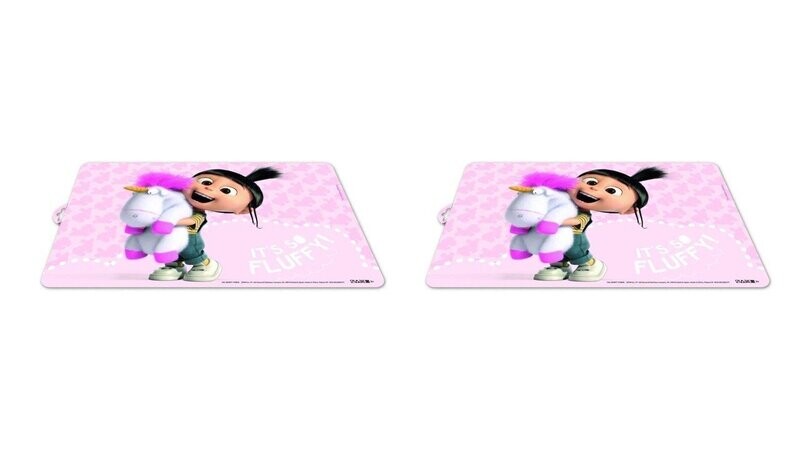 10 manteles individuales Agnes unicornio, Minions, ideal para proteger la mesa