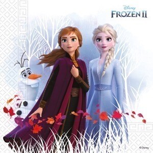 Pack de 20 servilletas de papel para fiestas de cumpleaños, doble hoja, Disney Frozen II