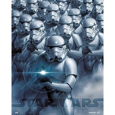 mini poster de la licencia oficial star wars, stormtroopers, Papel brillo 150gr. Dimensiones 40x50cm. Ideal decoración