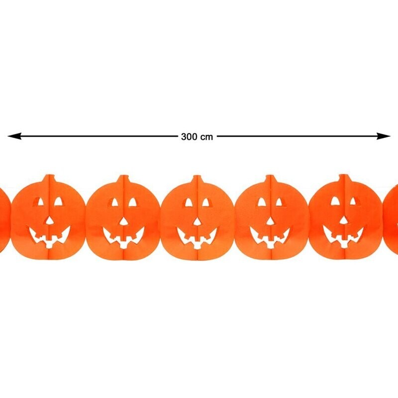 Guirnalda calabazas Halloween, producto de papel