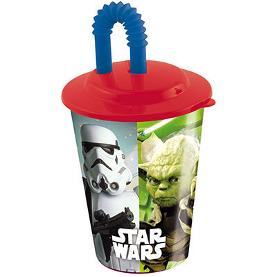 vaso caña Star wars, 430ml, producto de plastico libre de BPA