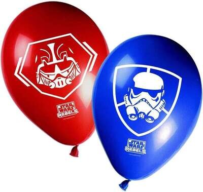 Pack 8 globos Star Wars, ideales para decorar fiestas de cumpleaños