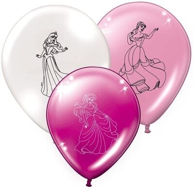 Pack 8 globos Princesas clasic, ideales para decorar fiestas de cumpleaños