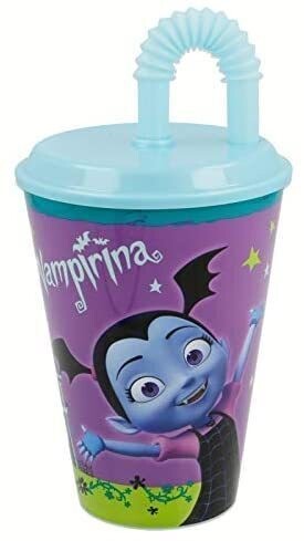 Vaso con caña Vampirina, 430ml, producto de plastico libre de BPA