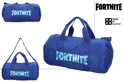 Bolsa de Deporte de la licencia oficial Fortnite, color azul, dimensiones: 54x27x27cm