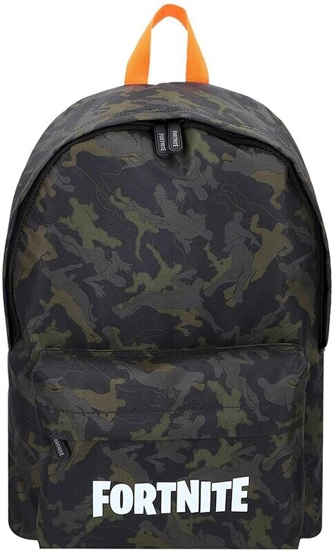 Mochila de la licencia oficial Fortnite, dimensiones: 43x31x18cm, mimetizado verde negro