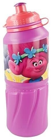 Botella ergonomica Trolls, producto de plastico libre de BPA, 530ml.