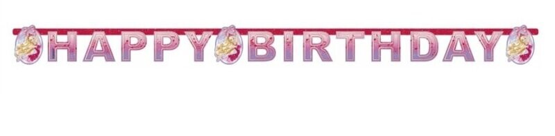 Guirnalda Happy Birthday (Feliz Cumpleaños) Barbie, producto de carton