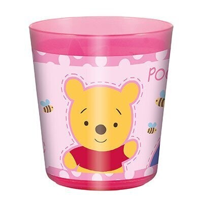 vaso reutilizable para fiesta winnie rosa