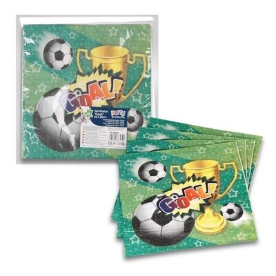 Pack de 16 servilletas de papel para fiestas de cumpleaños, diseño Futbol
