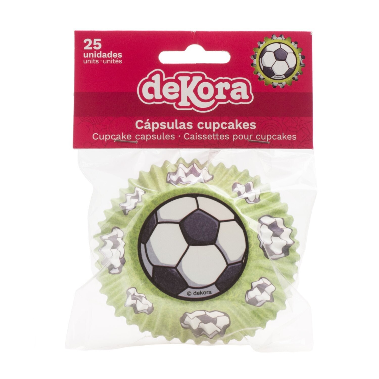Blister 25 capsulas cupcakes Futbol