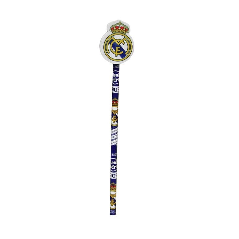 Lapiz con goma escudo licencia Real Madrid CF