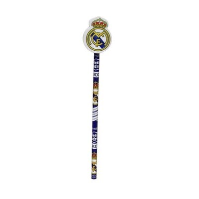 Lapiz con goma escudo licencia Real Madrid CF