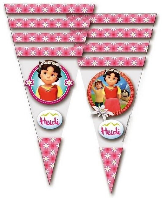 Pack 6 conos de la licencia oficial Heidi, producto de plastico, dimensiones 20x40 cms