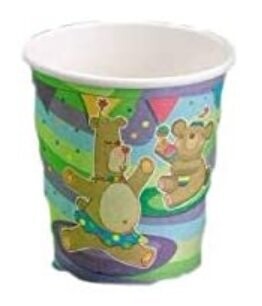 Pack de 25 vasos de cartón para fiestas, diseño Osos