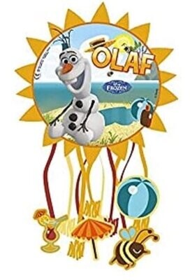 Piñata viñeta diseño Olaf, licencia oficial disney Frozen, dimensiones 20x20x30cm