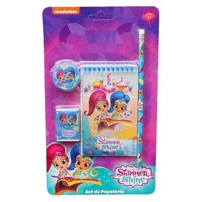 Set papelería 4pzs shimmer and shine