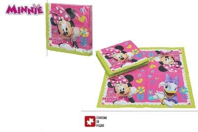 Pack de 20 servilletas de papel para fiestas de cumpleaños, Minnie y Daisy green