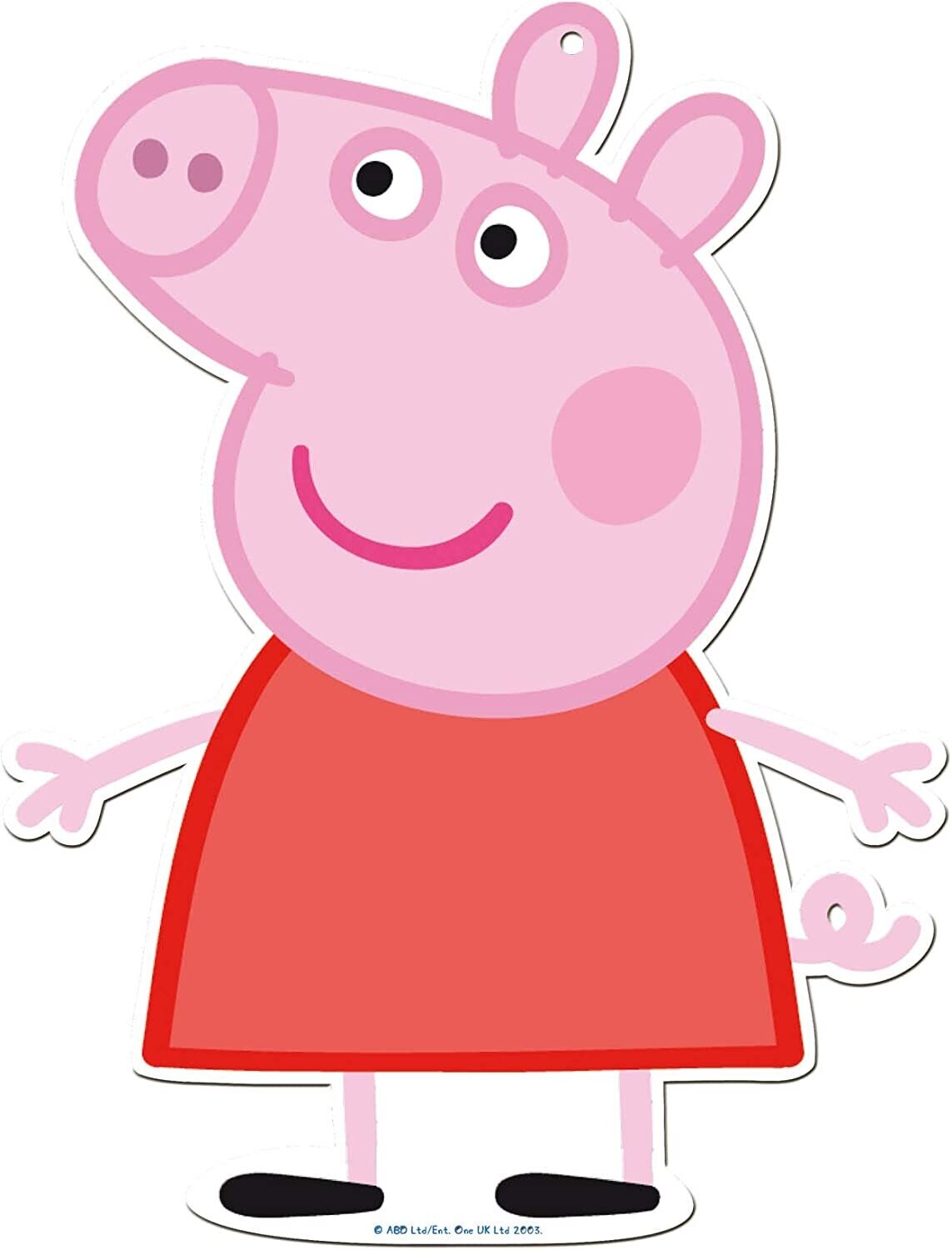 Pack 2 siluetas 30 cms Peppa pig, producto de carton de alta calidad para decorar