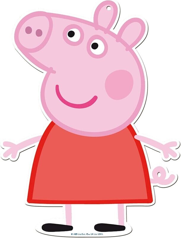Pack 2 siluetas 30 cms Peppa pig, producto de carton de alta calidad para decorar