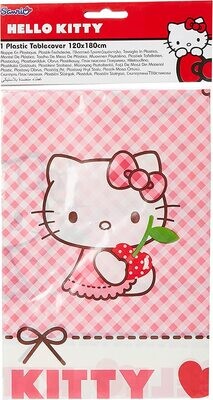Mantel de plástico para fiesta Hello Kitty 120x180 cm, ideal para cumpleaños