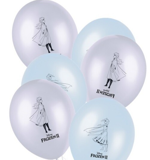 Paquete de 8 globos Disney Frozen II, ideales para decorar fiestas de cumpleaños