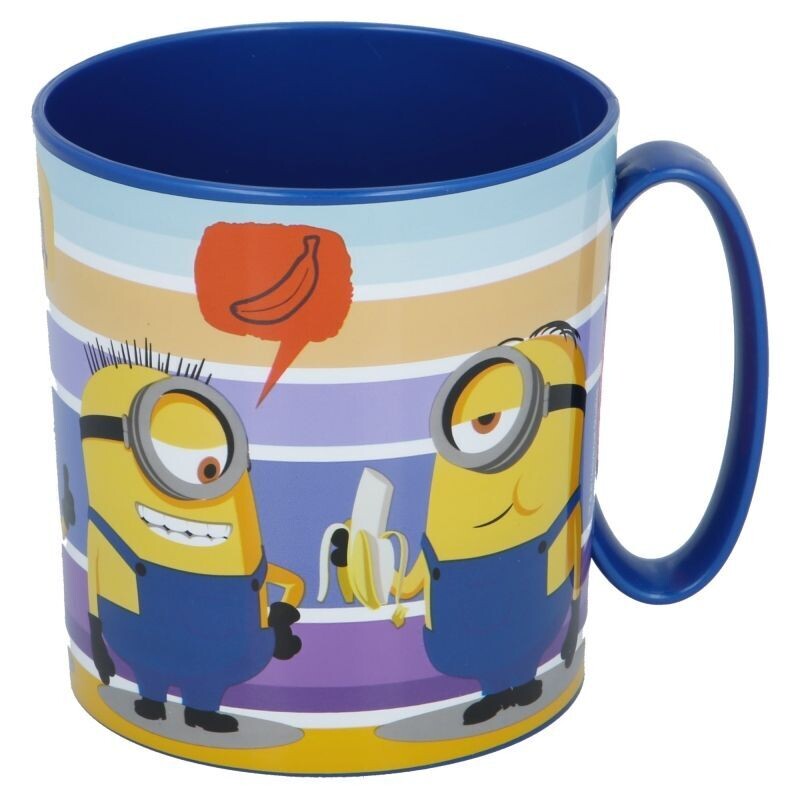 Taza apta para microondas de la licencia oficial Minions II, capacidad: 350ml, producto de plastico libre de BPA