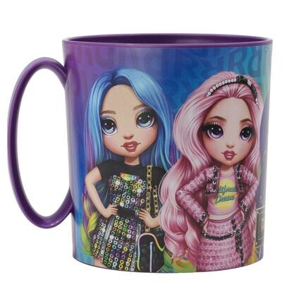 Taza apta para microondas de la licencia oficial Rainbow High, capacidad: 350ml, producto de plastico libre de BPA