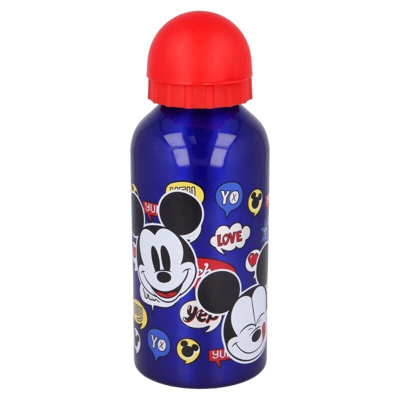 Botella de aluminio, licencia oficial disney, Mickey Mouse,  capacidad: 400ml