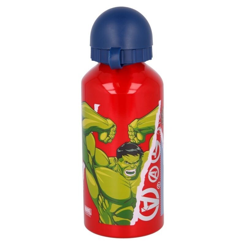 botella de aluminio licencia oficial Marvel avengers, Vengadores, capacidad 400 ml
