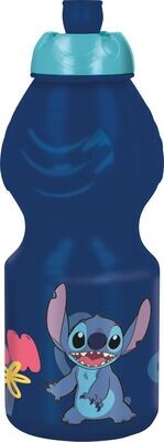 Botella de plástico reutilizable de la licencia de Disney Stitch palms, libre BPA, 400ml