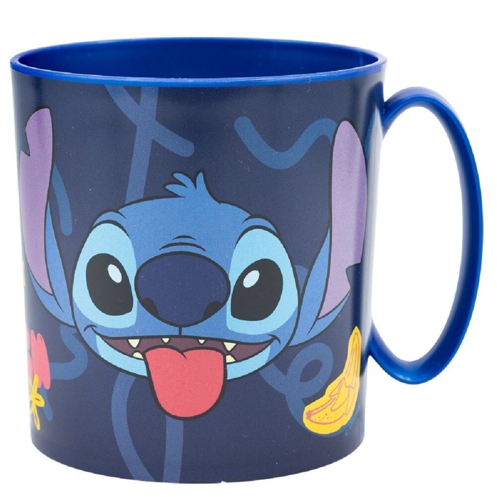 Taza de plástico Reutilizable Apta para microondas, de la Licencia de Disney Stitch Palms, 265 ml